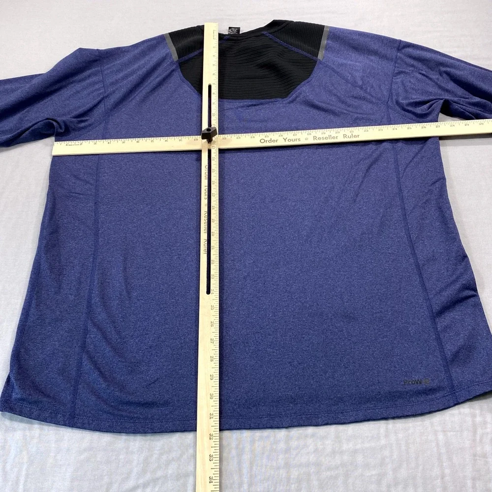 Spyder Active Shirt Mens XXL Blue Long‎ Sleeve Moisture Wicking Stretch ProWeb